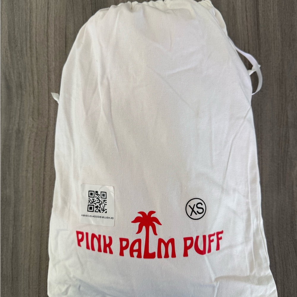 Pink Palm Puff Hawaii Hibiscus" Hoodie in Blush - Picture 6 of 8